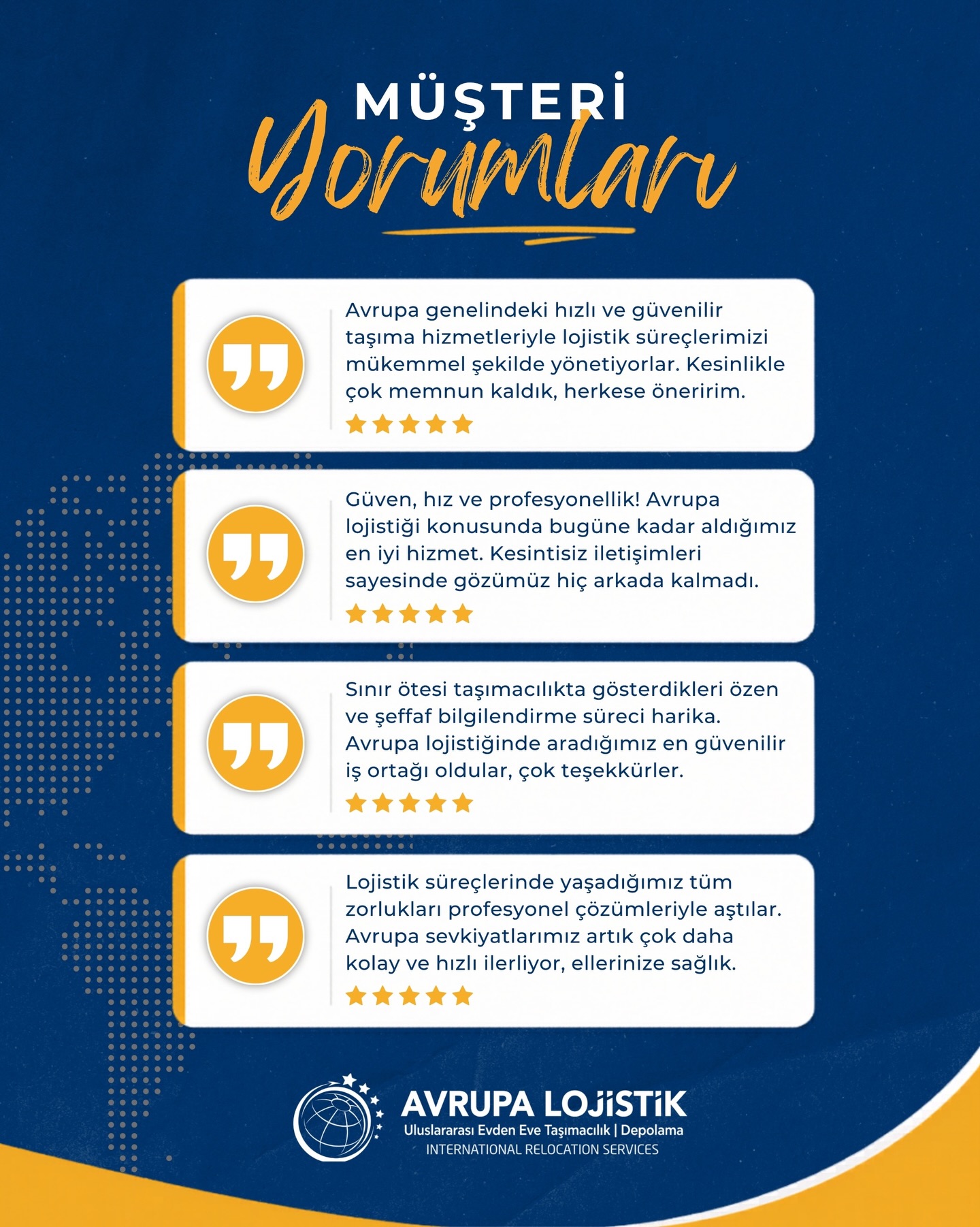 Müşterilerimizin memnuniyeti, bizim en büyük motivasyon kaynağımız! 🌟Avrupa genelinde sunduğumuz lojistik çözümlerle, taşınma sürecinin her adımında yanınızdayız. Profesyonel ekibimiz ve şeffaf hizmet anlayışımızla sınırları sizin için kolaylaştırıyoruz. 🚛💨Siz de sorunsuz bir taşınma deneyimi için bize ulaşın, farkı hissedin.#AvrupaLojistik #EvdenEveNakliyat #UluslararasıTaşımacılık #LojistikÇözümleri #MüşteriMemnuniyeti